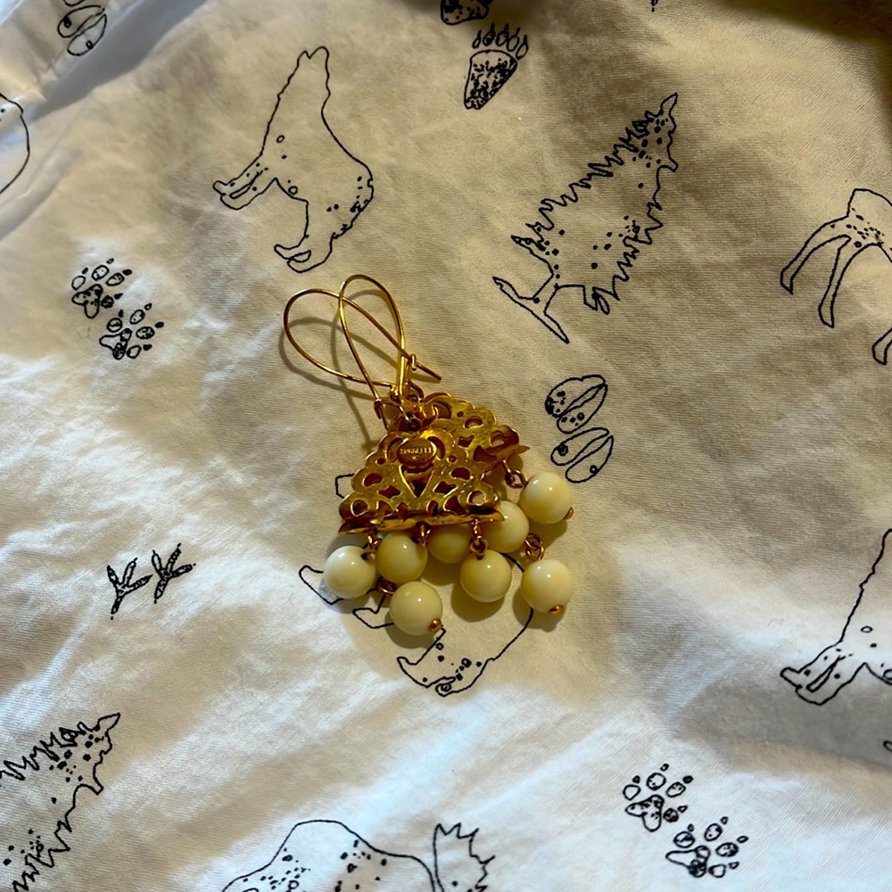 Sorrelli Gold and White Stone Earrings
